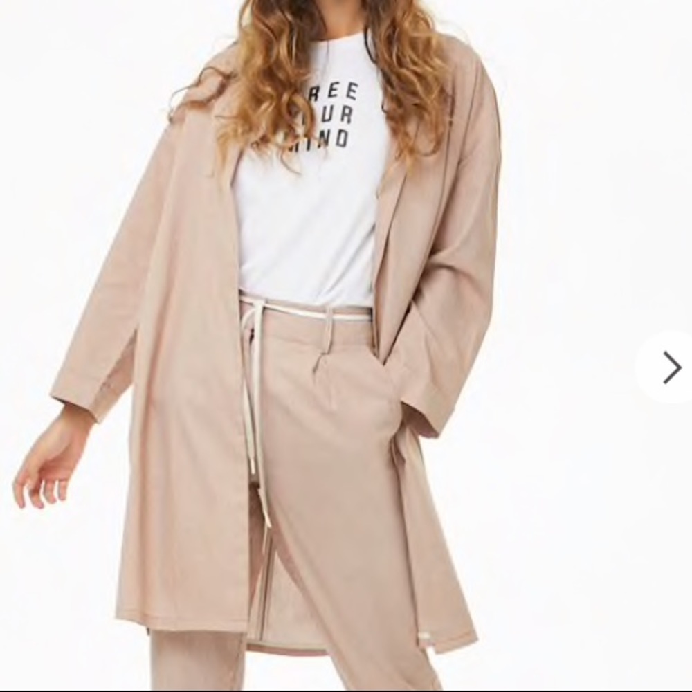 Gingham longline jacket